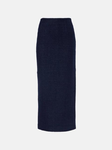 ROLAND MOURET Bouclé midi skirt