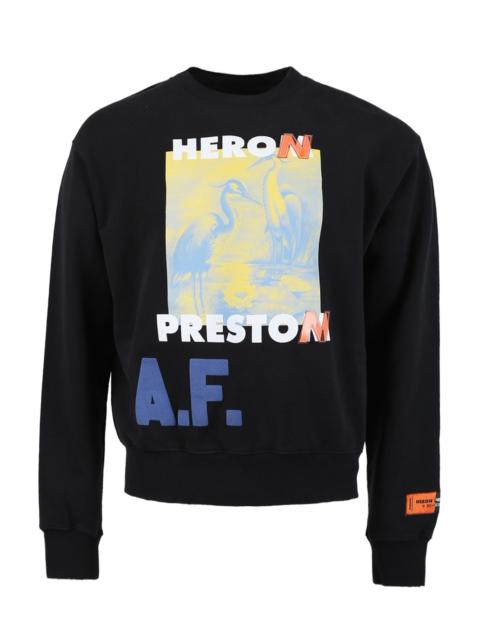 Heron Preston A.F. Authorizes Heron Sweatshirt Black and Lemon