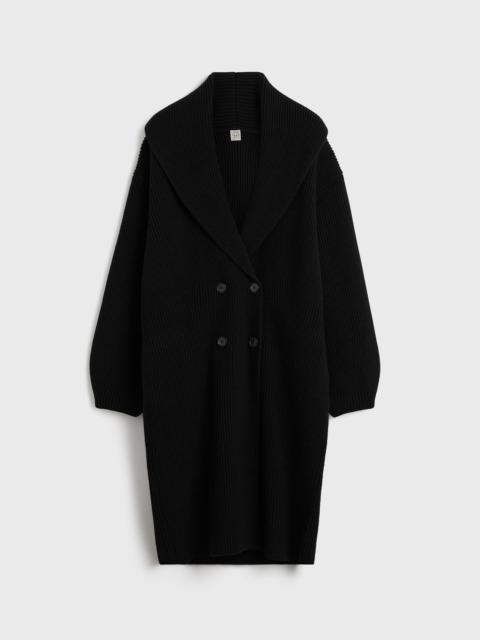 TOTEME Long shawl-lapel cardigan black