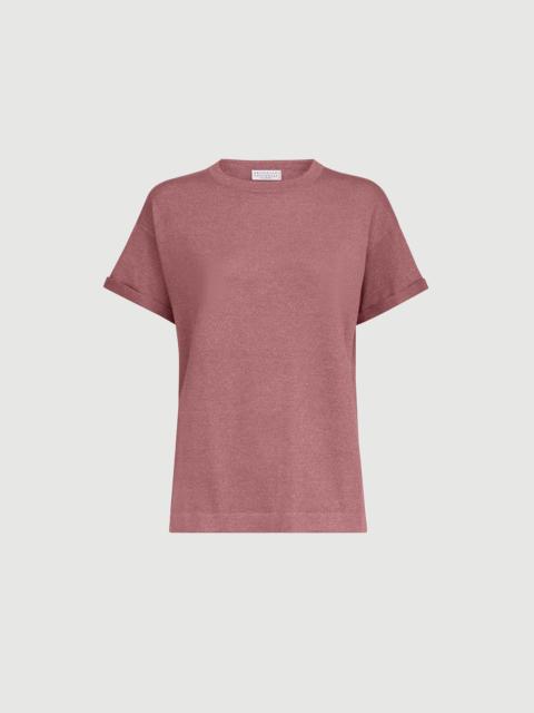 Brunello Cucinelli Sparkling cashmere and silk lightweight knit T-shirt