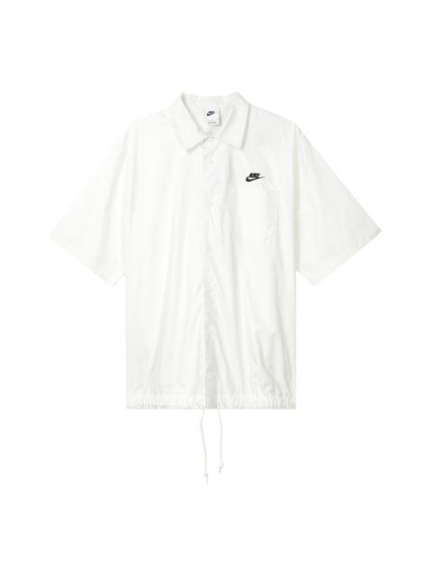 Nike Nike Club Short Sleeve Oxford Button-Down Shirt Asia Sizing 'Sail' FN3903-133