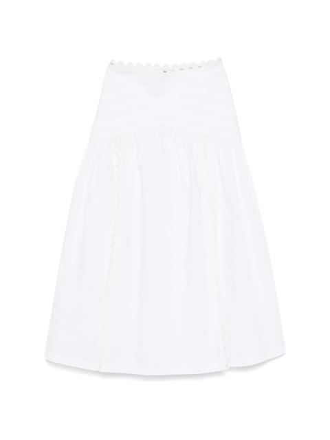 Sandro poplin midi skirt