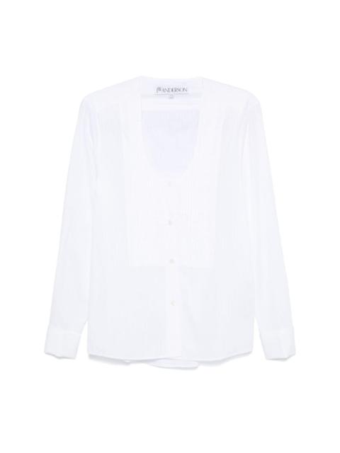 JW Anderson pintuck bib shirt