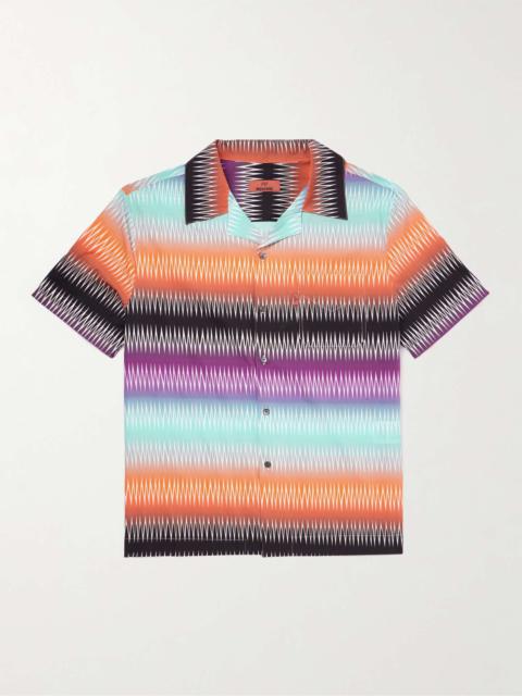 Missoni Camp-Collar Printed Cotton-Poplin Shirt