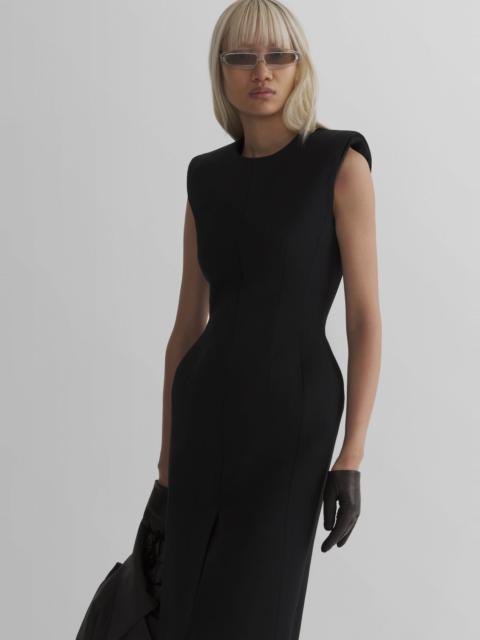 MUGLER black stockman midi dress