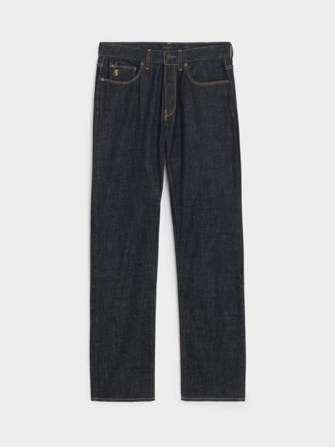 TODD SNYDER Straight Fit Summerweight Jean in Rinsed Indigo