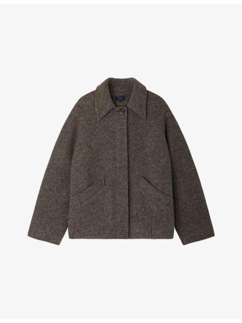 soeur Balard Collared Wool-Blend Coat