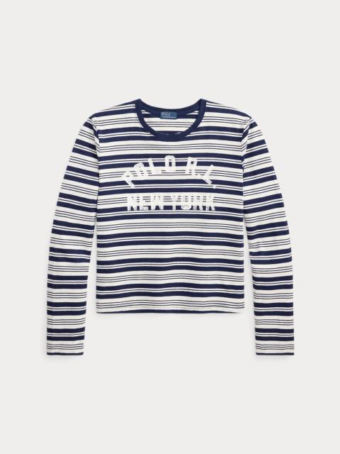 Polo Ralph Lauren Logo Striped Jersey Long-Sleeve Tee