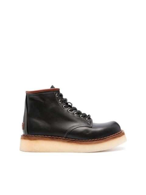 KENZO wedge leather boots
