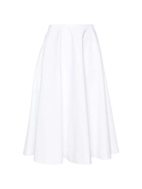 poplin midi skirt