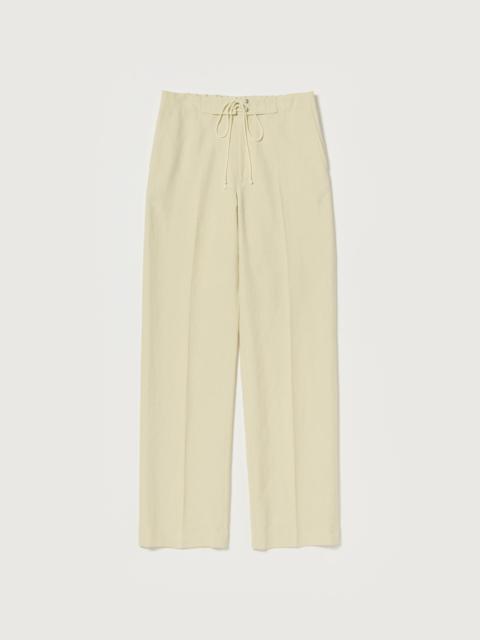 AURALEE WOOL COTTON LINEN OX DRAWSTRING PANTS