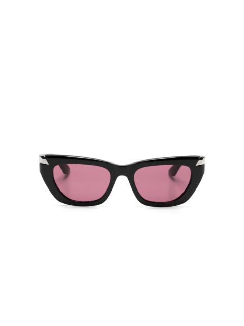 Alexander McQueen logo-engraved cat-eye sunglasses