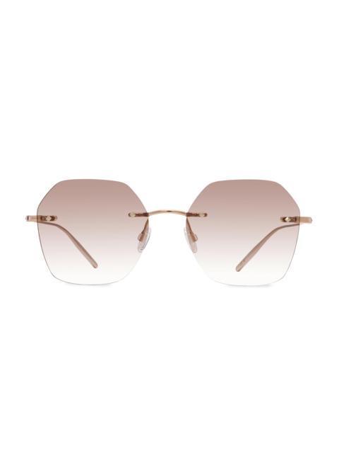 BARTON PERREIRA Women's Rimless Rhonda 52MM Geometric Sunglasses - Rose Gold Chai