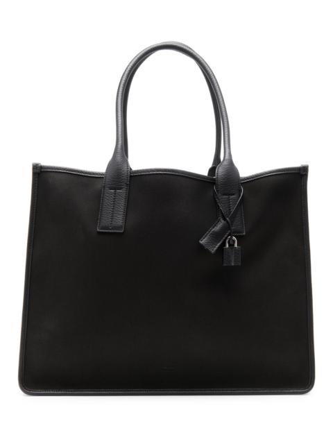 TOM FORD Men's Canvas & Leather East-West Tote Bag - Black