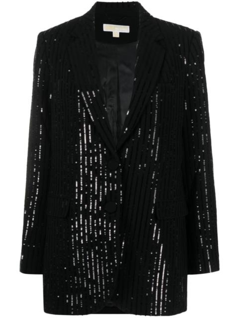 MICHAEL KORS sequin-embellished striped blazer
