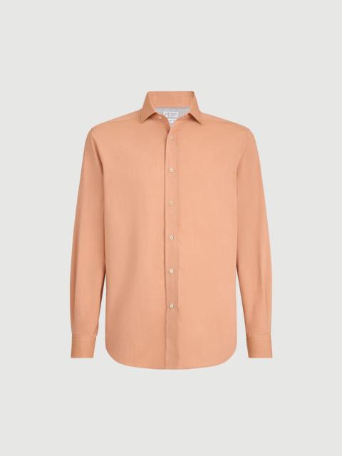 Brunello Cucinelli Poplin easy fit shirt with spread collar