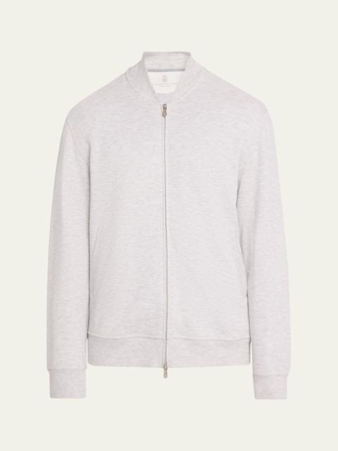 Brunello Cucinelli Men's Bomber Full-Zip Sweatshirt