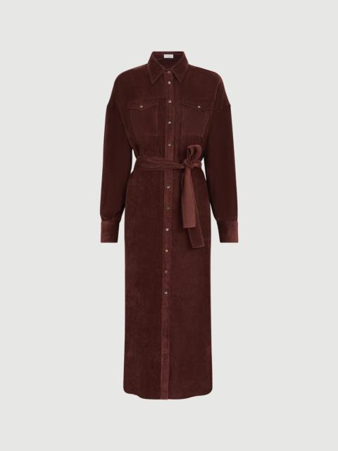 Brunello Cucinelli Fluid Corduroy shirt dress