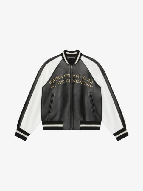 Givenchy VARSITY JACKET IN NAPPA LEATHER WITH CHANDELIER AND SNAKE EMBROIDERIES
