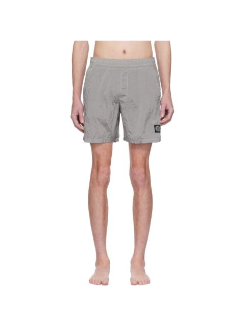 Stone Island Gray Nylon Metal ECONYL Swim Shorts