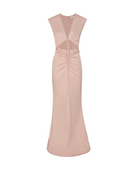 LAPOINTE Satin Shirred Dress