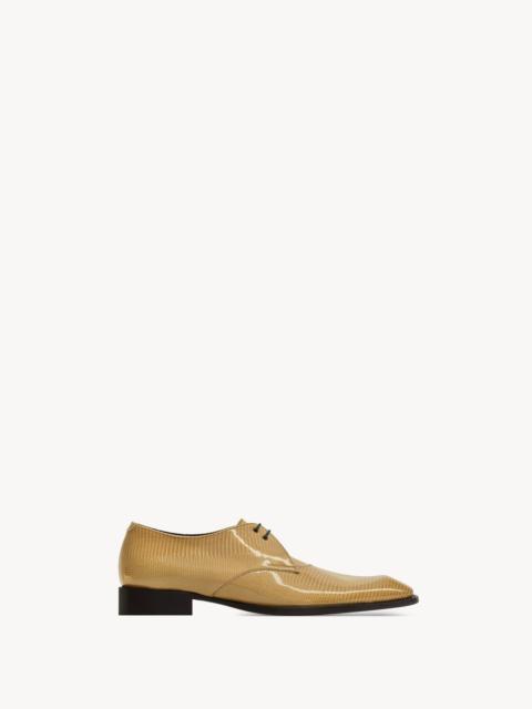 SAINT LAURENT CONNOR DERBIES IN LIZARD AND TPU