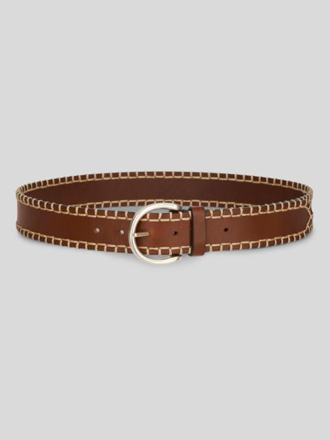 Etro LEATHER BELT WITH STITCHING