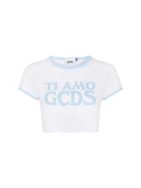 GCDS Ti Amo cropped T-shirt