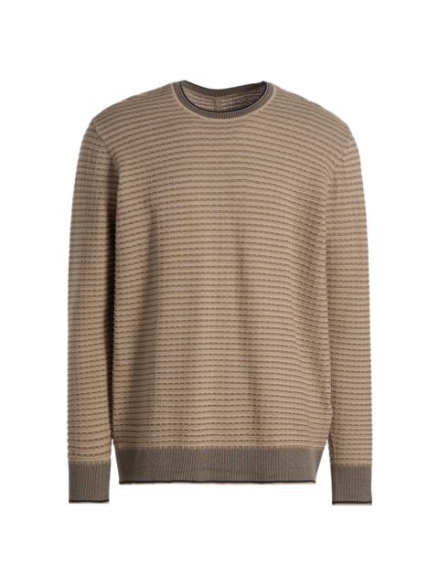 rag & bone Men's Harvey Striped Crewneck Sweater - Winter Grey