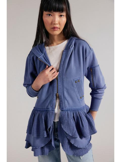 FREE PEOPLE Piece Of Cake Zip-Up Cardi
