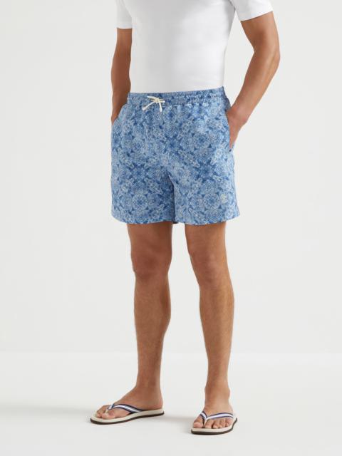 Brunello Cucinelli Paisley nylon swim shorts