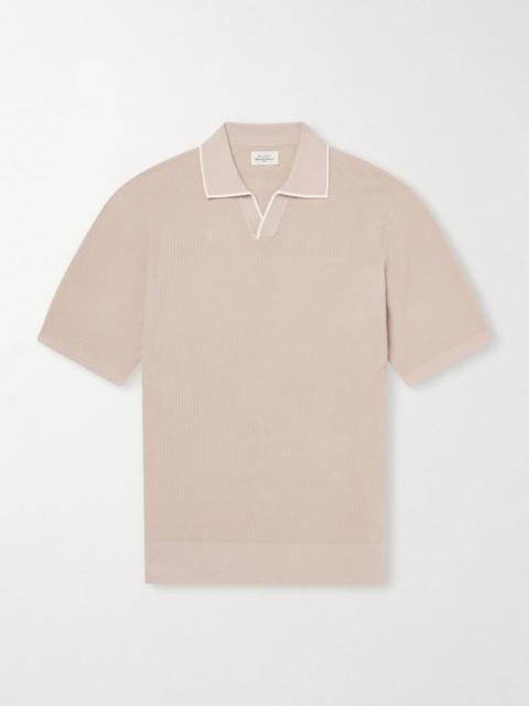 Hartford Open-Collar Cotton-Piqué Polo Shirt