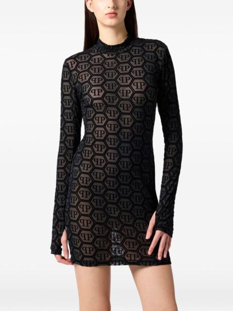 PHILIPP PLEIN long-sleeved mini dress