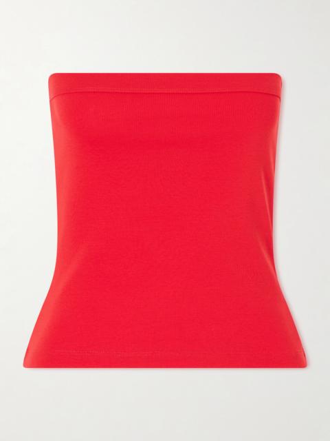FLORE FLORE Bes Strapless Organic Cotton-jersey Top