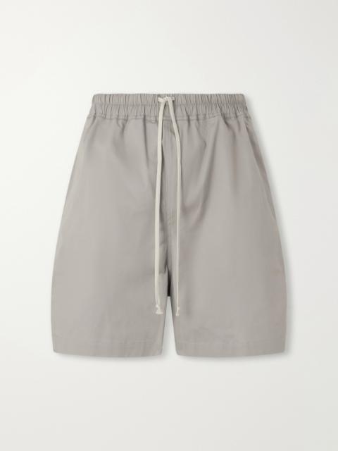 Rick Owens Boxer Straight-Leg Cotton-Blend Canvas Drawstring Shorts
