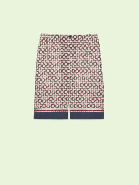 GUCCI Geometric G print muslin shorts