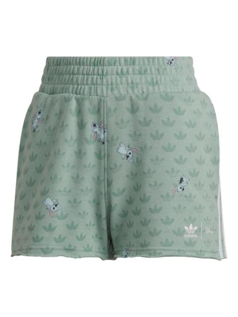 adidas (WMNS) adidas x Disney Stitch Shorts 'Green' HT3949