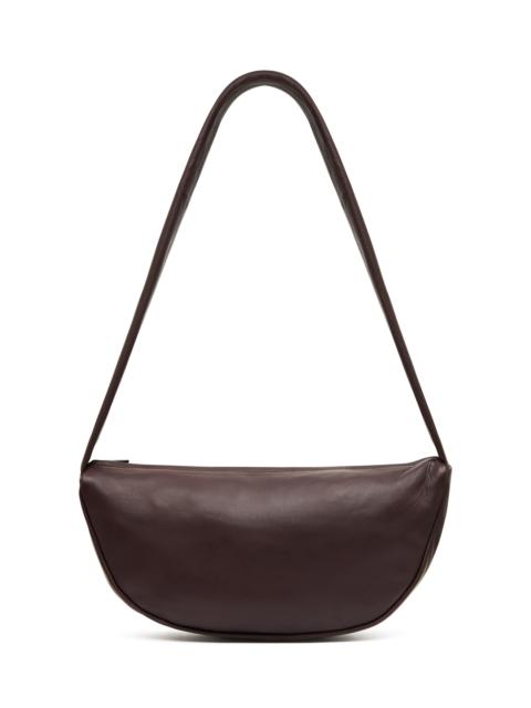 Soft Leather Crescent Bag brown