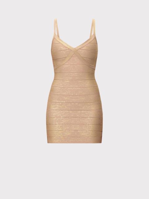 HERVE LEGER THE METALLIC AFTER PARTY DRESS