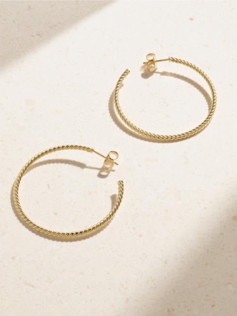 DAVID YURMAN Cablespira 18-karat Gold Hoop Earrings