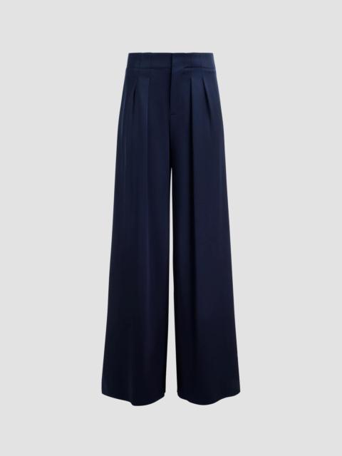 Alice + Olivia Women's Eloise Pleated-Front Wide-Leg Pants - Midnight Blue