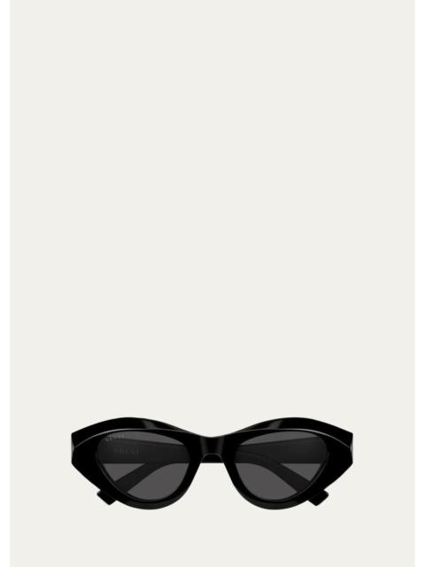 GUCCI Double G 50MM Oval Sunglasses