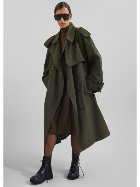 The Frankie Shop Tromso Convertible Trench - Khaki