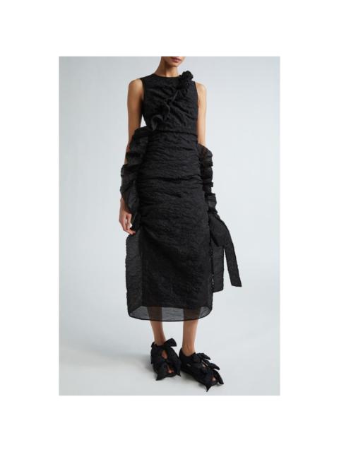 Cecilie Bahnsen Gabriella Posy Matelassé Dress in Black at Nordstrom