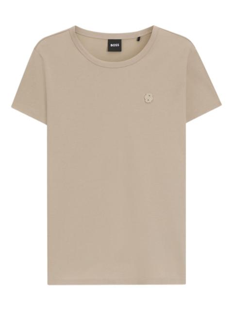BOSS logo-appliqué cotton T-shirt