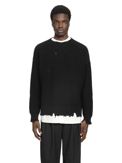 MM6 Maison Margiela Distressed Cotton Sweater