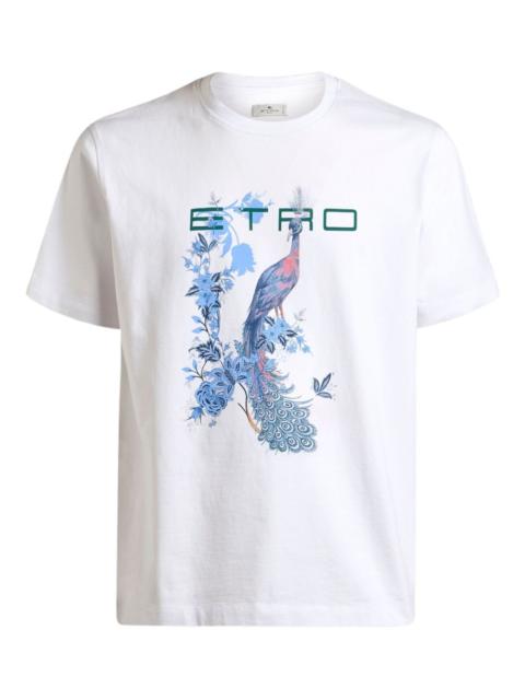 Etro peacock floral print T-shirt