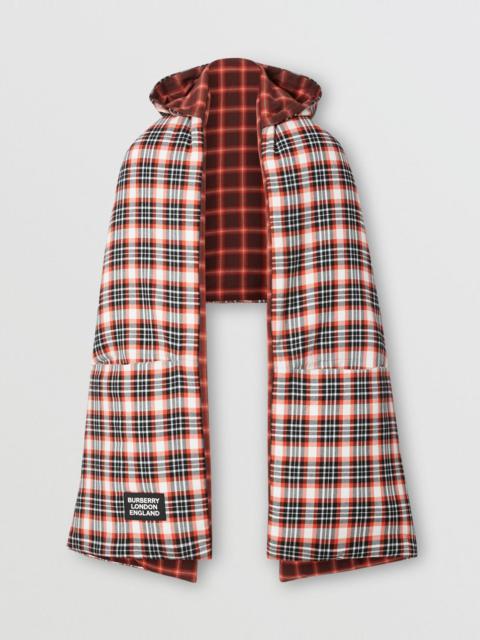 Burberry Reversible Tartan Cotton Puffer Poncho