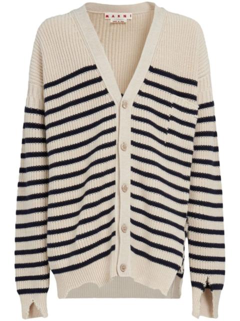 Marni striped V-neck cardigan