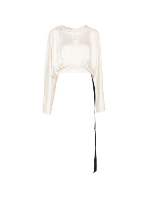 Rick Owens DRKSHDW gathered-detail hoodie